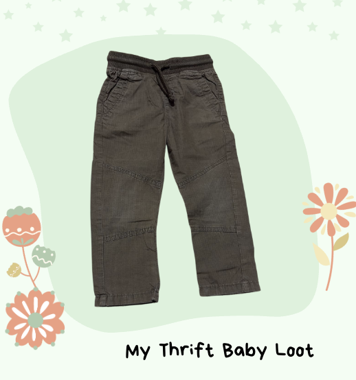 Preloved Marks and Spencers khaki cotton trousers (2-3 years)